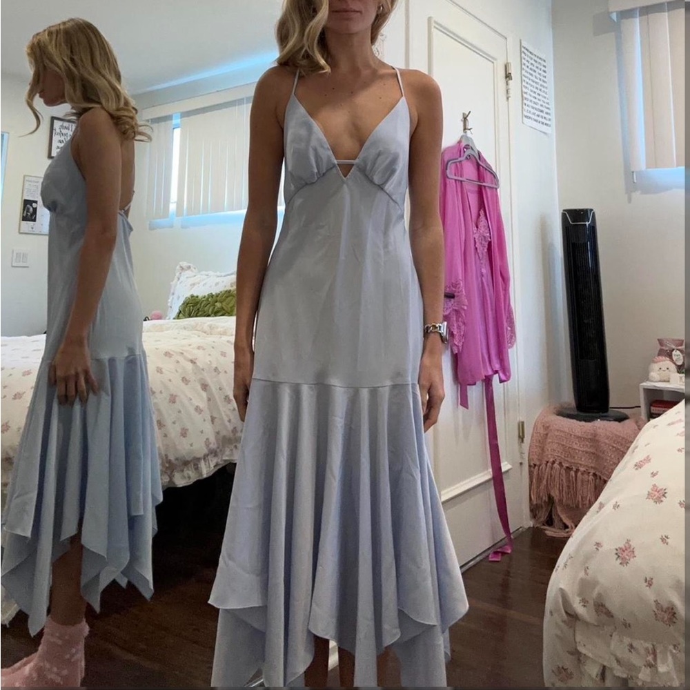 Urban Outfitters Sky Blue Formal Midi Dress